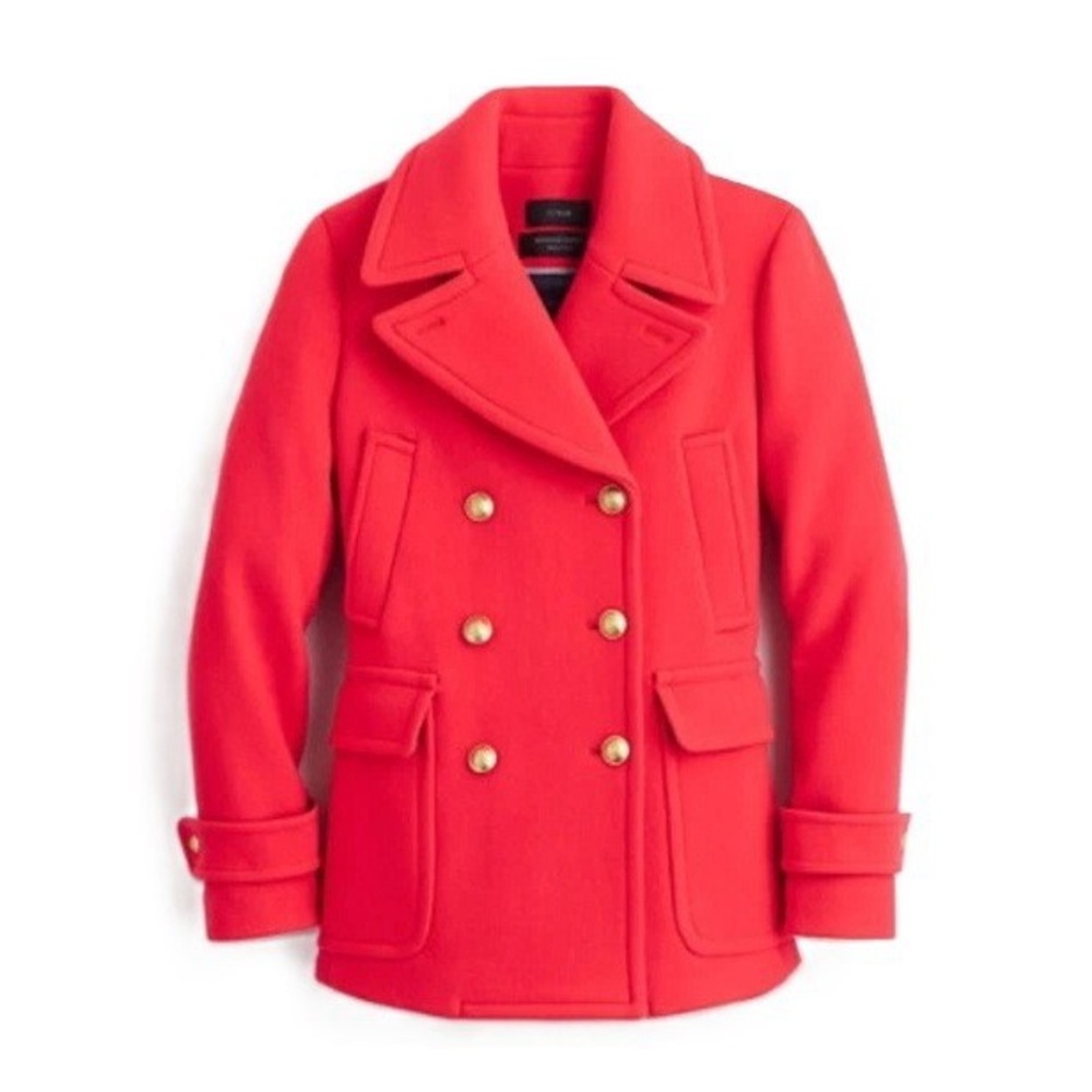 J.Crew Stadium Cloth Majesty Wool Peacoat - Picture 10 of 10